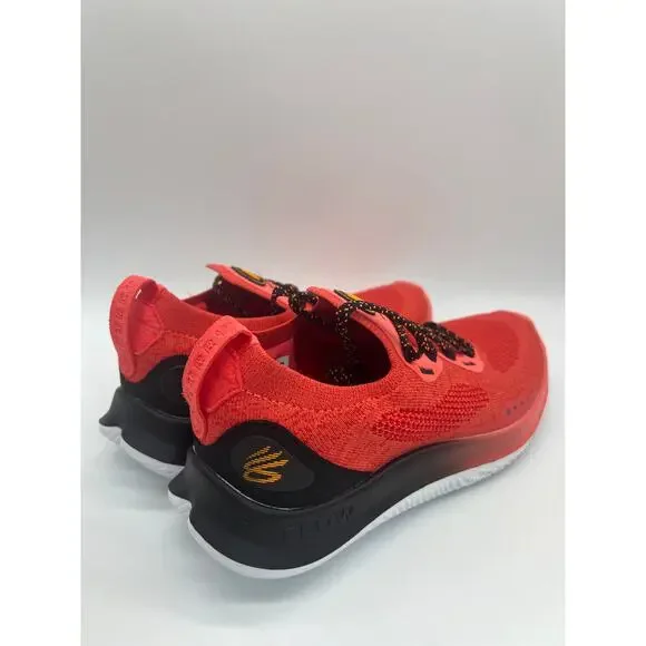 Under Armour Curry Flow Go Coral Red Black 3023814-604 Men's Size 7 - Picture 9 of 16